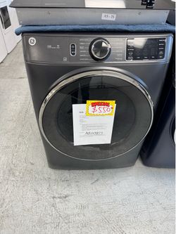 GE 7.8 cu.ft electric dryer with steam and sanitizer