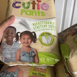 Cuties Pull Up Diapers 4t-5t Unisex pull ups  12 Packs For $60