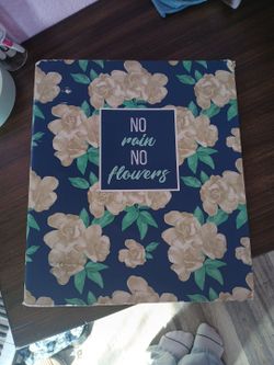 Floral Binder No Rain No Flowers