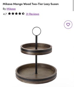 Wood Two-tier Lazy Susan