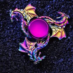 1 pc Fidget Spinner Colorful Sky Souring Dragon Metal