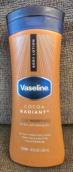 Vaseline Intensive Care Body Lotion for Dry Skin Cocoa Radiant Lotion Made with Ultra-Hydrating Lipids and Pure Cocoa Butter for a Long-Lasting, Radia