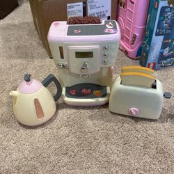 Espresso Machine, Teapot And Toaster 