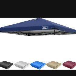 KAMPKEEPER 10x10 Replacement Top Pop Up Canopy Tent Top Cover Roof with Air Vent and Adjustable Elastic Strap, Polyester UV Waterproof for Outdoor Gar