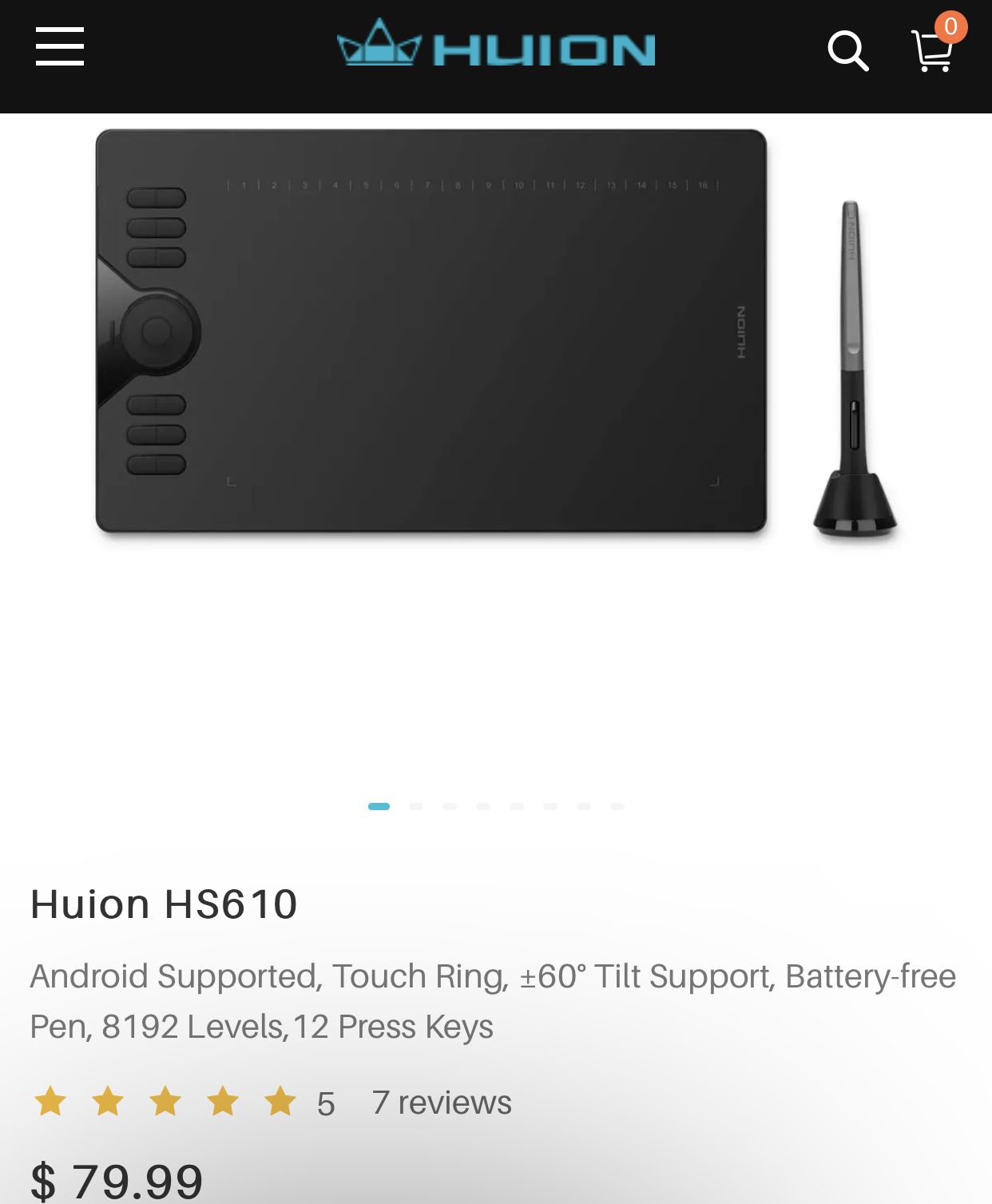 HUION HS610  Stylus And Drawing Pad 