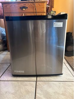 FOHERE Mini Fridge with freezer , 1.6 Cu.ft with Thermostat