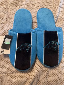 Mens Carolina Panthers Bedroom Slippers