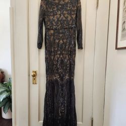 Miss Ord Black Sequined Gown 