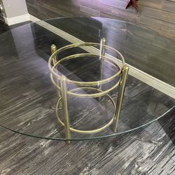 New-ish Heavy Duty Glass Brass Table