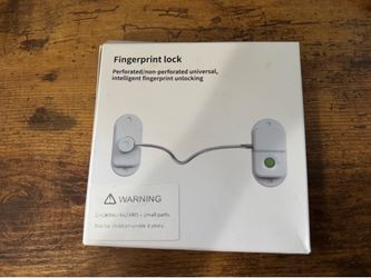 Fingerprint Fridge Lock, Refrigerator Lock with Fingerprint, for Fridge, Cabinet locks, Drawers, Dishwasher, Toilet and Cabinet Locks Baby Proofing, 3