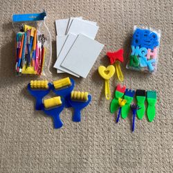 Kids Painting Supplies And Small Canvas’