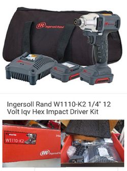 12V Ingersoll Rand 1/4" Impact Driver Kit
