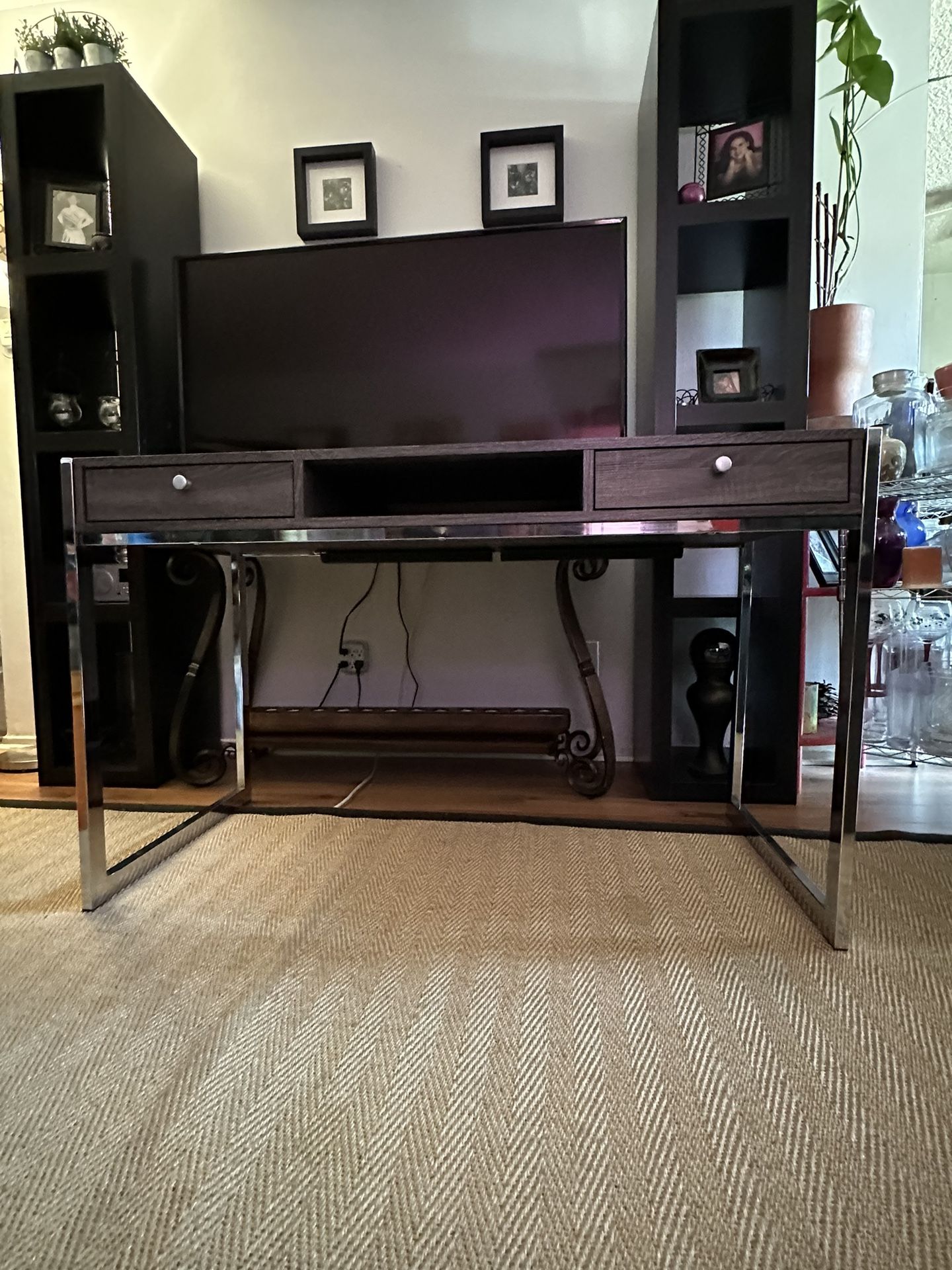 Gray Wooden Desk or TV Stand ONLY $100