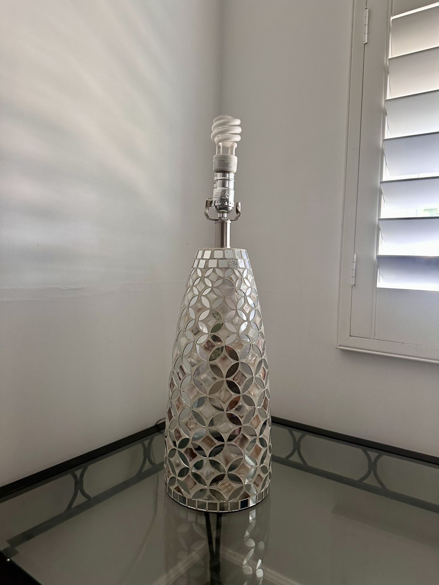 Glass Mirror Lamp Base