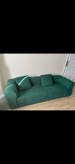 Green corduroy couch