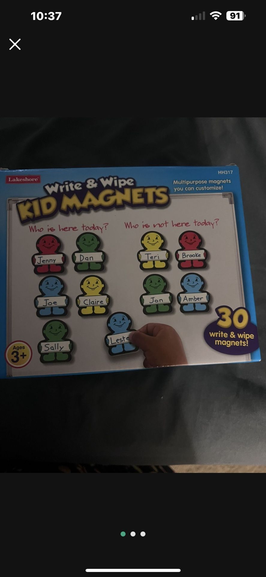 Lakeshore Write And Wipe Kid Magnets
