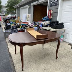 Dark Wooden Table - Sits 6 - Real Wood