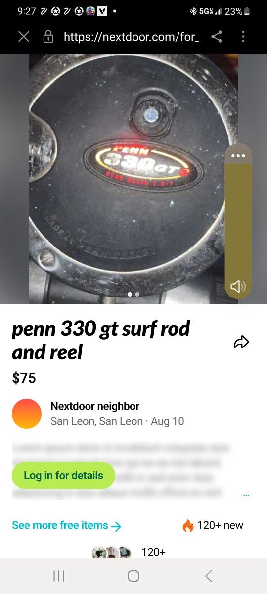 Penn Slammer 6'6 One Piece 20-50 Pound Line,and A Penn 0