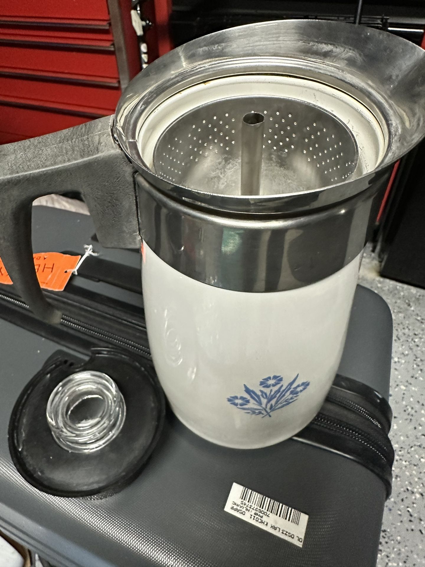 Blue Corn Flower Vintage Corning Coffee Pot