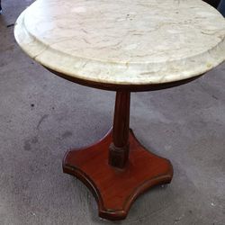 Marble Top Side Table Round