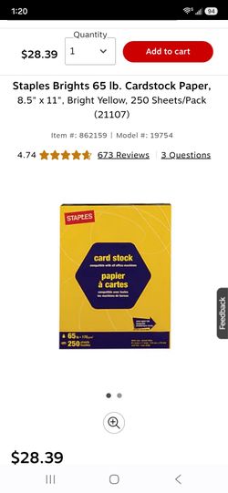 Bright Yellow, 250 Sheet