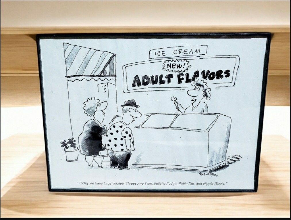 7x6 Original Framed Playboy Adult Comic