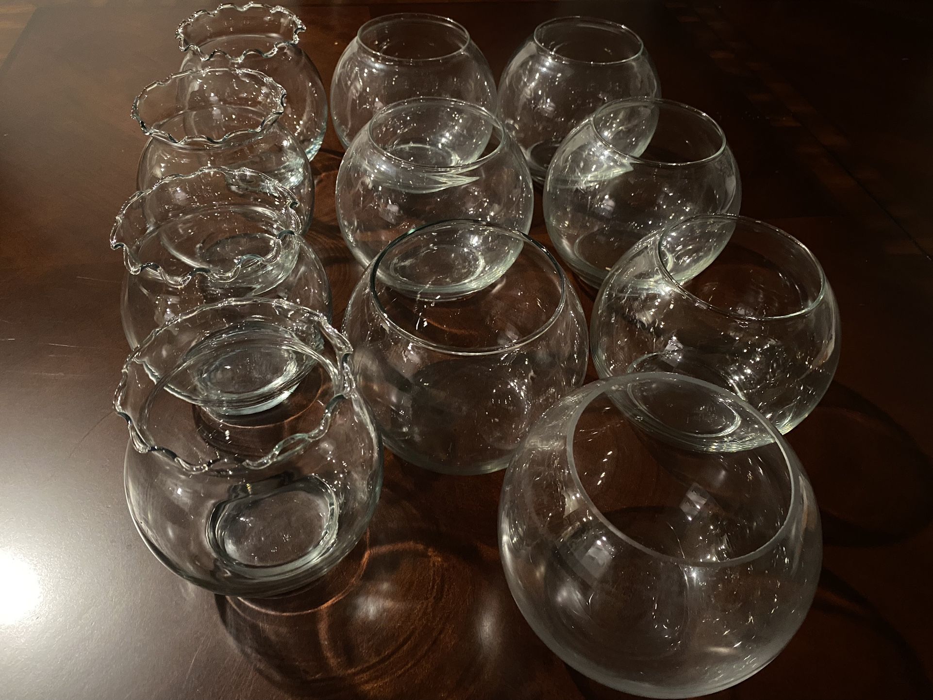 11 Small Bubble Ball Glass Vases- Excellent Condition