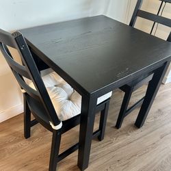 Small, Expandable Dining Table + 2 Chairs 