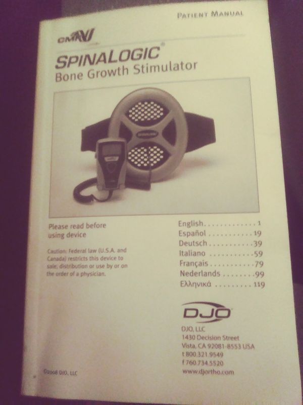 Spinalogic Bone Growth Stimulator Made By Cfm For Sale In Chesapeake Va Offerup