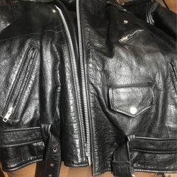  Biker Style Leather Jacket  Size 40