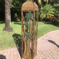 Tall Metal Palm Tree 42 Bottle Wine Rack 7’ Tall