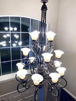 Hampton Bay Chandeliers, 15 bulb and matching 9 bulb