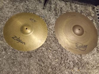 Zildjian cymbal 15" medium thin crash & Sabian 20" ride