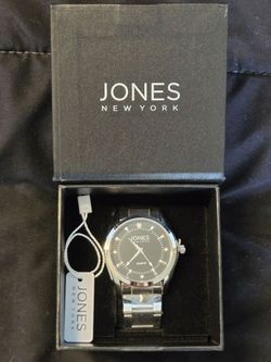 Jones New York Alexander Men's Watch New Sealed Box Stainless Steel Quartz NIB