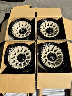 Brand New Desert Sand Black Rhino “Barrage” 17” Off-Road Wheels 6x139 (6x5.5) Trucks 17x8.5 -10 ET