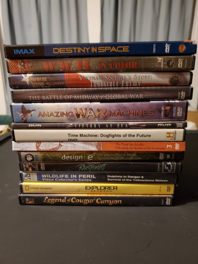 War.space and animal dvds