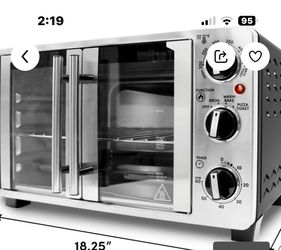 Stainless Steel French Door Toaster Oven