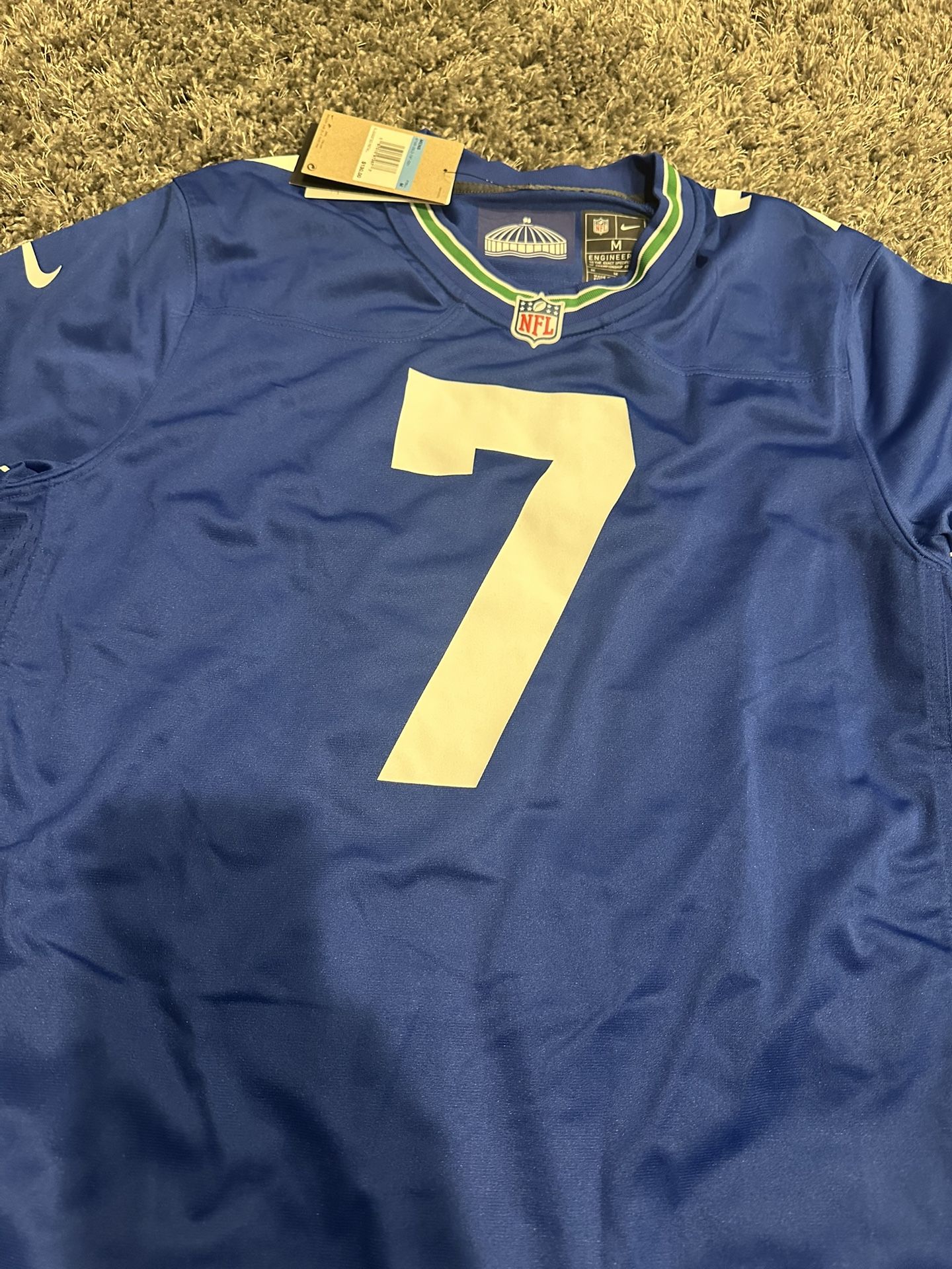 Brand New Seattle Seahawks Throwback Jersey - Size Medium