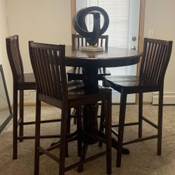 Dark Wood Kitchen Table, Used. 