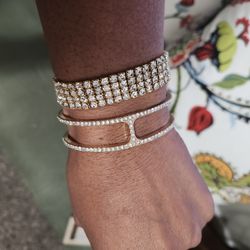 Diamond-look Bracelet Set
