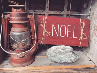 Christmas hand painted wood sign