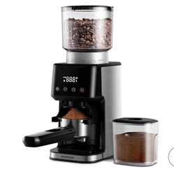 SHARDOR Conical Burr Espresso Coffee Grinder Electric with Precision Timer 2.0, Touchscreen Adjustable Burr Mill with 51 Precise Settings for Home Use