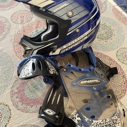 Dirtbike Helmet And Chest Plate Youth