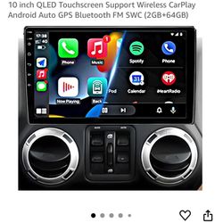Jeep Wrangler JK 10.2in Android Auto Double Din Head Unit