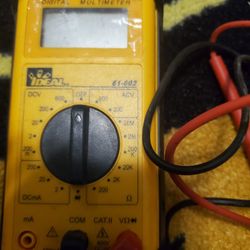 IDEAL Digital Multimeter 61-342 Test-Pro TRMS professional meter with leads used