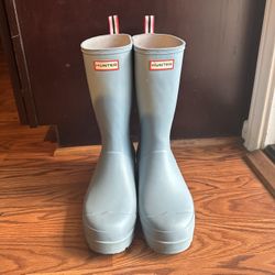 Hunter Original Tall Rain Boots – Light Blue – Women’s Size US 11 UK 9 EU 43