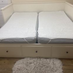 HEMNES Daybed frame with 3 drawers, white