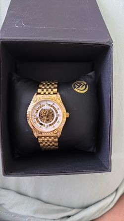 BINLUN Men’s Automatic Skeleton Watch – 18K Gold Plated
