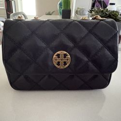 Tory Burch Willa Quilted Leather Shoulder/Crossbody Bag