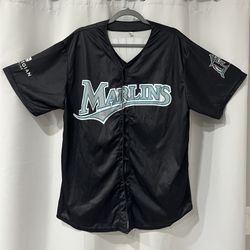 Miami Florida Marlins Jeff Conine Jersey Baseball Throwback 90s Black Size XL